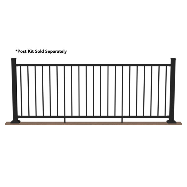Deckorators Rapid Rail Textured Black Aluminum Deck Railing Kit (Posts
